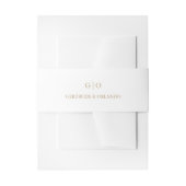 Gertrude Gold Classic Elegant Wedding Uitnodigingen Wikkel (Voorkant Voorbeeld)