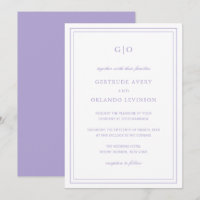 Gertrude Lavender Classic Elegant Huwelijk