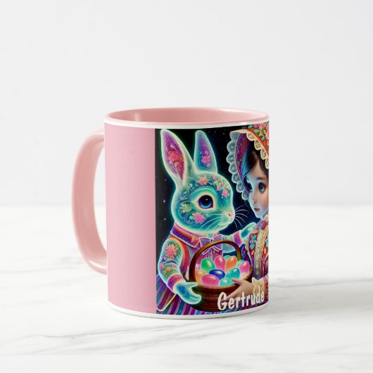 GERTRUDE ~  Meisje Eieren Bunny ~ Mok (Voorkant links)