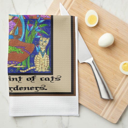 Gertrude of Nivelles Theedoek (Quarter Fold)