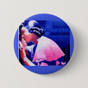 Gertrude spioneert de buren ronde button 5,7 cm