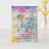 Gertrude Stein Different & Ouder Blank Quote Card Kaart (Gele Bloem)