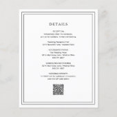 Gertrude Zwart-wit Classic Elegant Huwelijk Flyer (Achterkant)