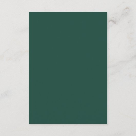 Gertude Emerald Green Classic Elegant Wedding RSVP Kaartje (Achterkant)