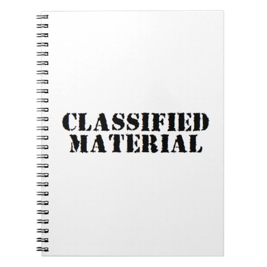 gerubriceerd materiaal notitieboek (Voorkant)