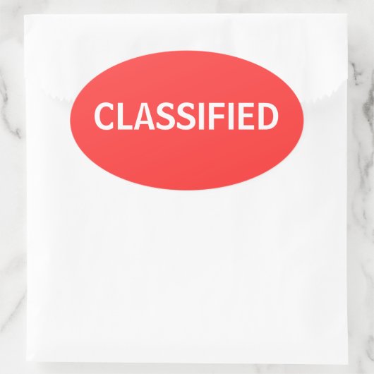 gerubriceerd ovale sticker (Tas)