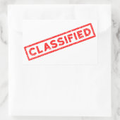 Gerubriceerde rode rubberen stempel rechthoekige sticker (Tas)