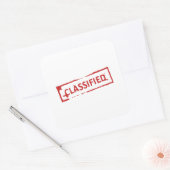 Gerubriceerde stempel vierkante sticker (Envelop)