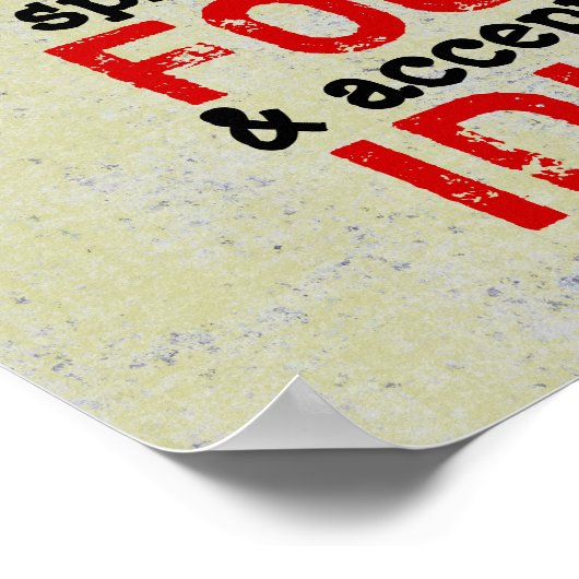 GERUCHTEN ~ POSTER VAN 12X12 (Hoek)