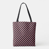 Geruit Amerikaans vlagpatroon Tote Bag (Achterkant)