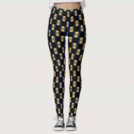 Geruit Barbados-vlagpatroon Leggings