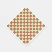 Geruit beige en bruin servetten (Hoek)