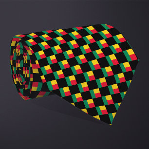Geruit Benin-vlagpatroon Stropdas