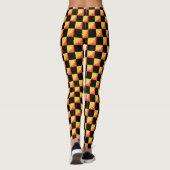 Geruit Bhutan-vlagpatroon Leggings (Achterkant)