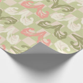 Geruit blad cadeaupapier (Hoek)