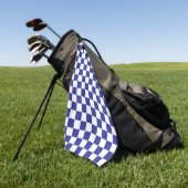 Geruit Blauw en Wit Golfhanddoek (Groen)