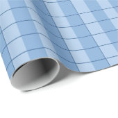 Geruit blauw geruit cadeaupapier (Rol Hoek)