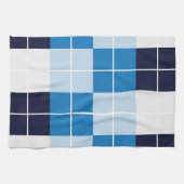 Geruit blauw geruit geplakt patroon theedoek (Horizontaal)