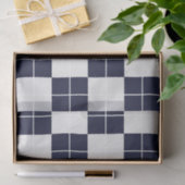 Geruit blauw geruit geplakt patroon tissuepapier (Geschenk)