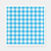 Geruit Blauw Wit Controleert Patroon Gingham Plaid Servet (Voorkant)