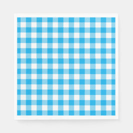 Geruit Blauw Wit Controleert Patroon Gingham Plaid Servet