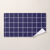 Geruit blauw-wit geruit bad handdoek (Handdoek)
