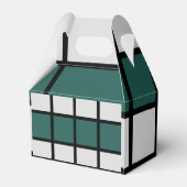 Geruit Blauwgroen grijs zwart geruit Bedankdoosjes (Achterkant)