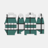 Geruit Blauwgroen grijs zwart geruit Bedankdoosjes (Uitgevouwen)