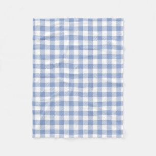 Geruit Blue Gingham Classic Fleece Deken