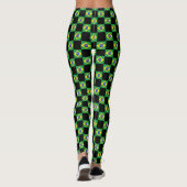 Geruit Brazilië vlag patroon Leggings (Achterkant)