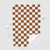Geruit Bruin en Wit Golfhanddoek (Insitu)