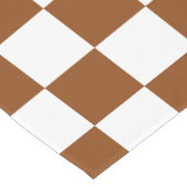 Geruit Bruin en Wit Korte Tafelloper (Hoek)