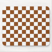 Geruit Bruin en Wit Muismat (Voorkant)