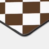 Geruit Bruin en Wit Retro Bureaumat (Hoek)