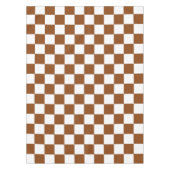 Geruit Bruin en Wit Tafelkleed (Voorkant)