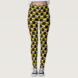 Geruit Brunei-vlagpatroon Leggings