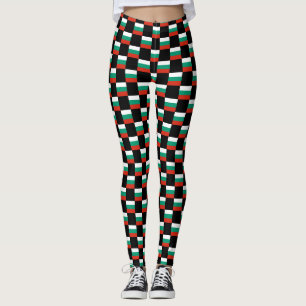 Geruit Bulgarije Vlag Patroon Leggings