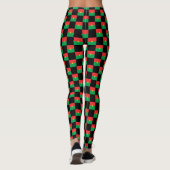 Geruit Burkina Faso vlagpatroon Leggings (Achterkant)