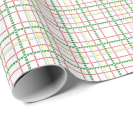 Geruit cadeaupapier met strikken