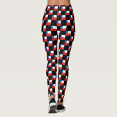 Geruit Chili-vlagpatroon Leggings (Achterkant)