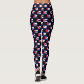 Geruit Cuba-vlagpatroon Leggings (Achterkant)