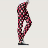 Geruit Denemarken Vlag Patroon Leggings (Rechts)