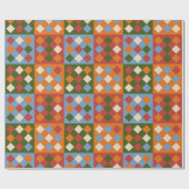 geruit diamantterugzetpatroon cadeaupapier (Vlak)