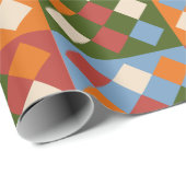 geruit diamantterugzetpatroon cadeaupapier (Rol Hoek)