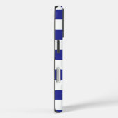 Geruit diep blauw en wit Case-Mate iPhone case (Achterkant / Rechts)