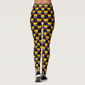 Geruit Ecuador vlag patroon Leggings (Achterkant)