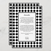 Geruit Eenvoudig Zwart Wit Wees Mijn Bruidsmeisje  Feestdagenkaart (Voorkant / Achterkant)