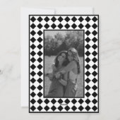 Geruit Eenvoudig Zwart Wit Wees Mijn Bruidsmeisje  Feestdagenkaart (Achterkant)