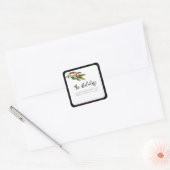 Geruit Elegante Rustieke Klassieke Tartan Retourad Vierkante Sticker (Envelop)