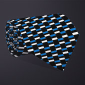 Geruit Estlands vlagpatroon Stropdas